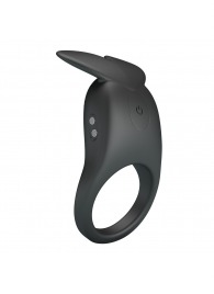 Черное перезаряжаемое виброкольцо Carlton - Baile - в Барнауле купить с доставкой