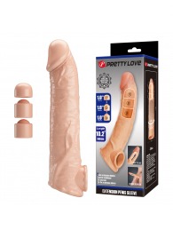 Телесный фаллоудлинитель с подхватом мошонки Silas - 26 см. - Baile - в Барнауле купить с доставкой
