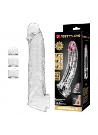 Прозрачный фаллоудлинитель с подхватом мошонки Silas - 26 см. - Baile - в Барнауле купить с доставкой
