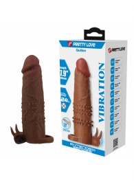 Коричневая насадка на пенис Quillon - 20 см. - Baile - в Барнауле купить с доставкой