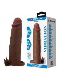 Коричневая насадка на пенис Xerxes - 22 см. - Baile - в Барнауле купить с доставкой