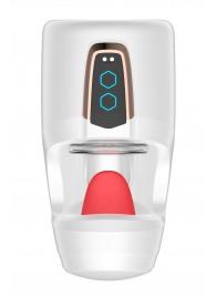 Белый мастурбатор с язычком и возвратно-поступательными движениями - Secwell - в Барнауле купить с доставкой