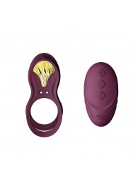 Фиолетовое эрекционное виброкольцо Bayek с пультом ДУ - Zalo - в Барнауле купить с доставкой