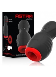 Черно-красный мастурбатор с вибрацией и всасыванием - JAMYJOB - в Барнауле купить с доставкой