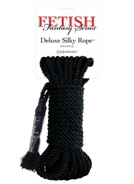 Черная веревка для фиксации Deluxe Silky Rope - 9,75 м. - Pipedream - купить с доставкой в Барнауле