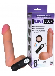 Фаллическая насадка Харнесс UNICOCK 6  с вибрацией - 18 см. - LOVETOY (А-Полимер) - купить с доставкой в Барнауле