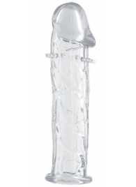Гладкая прозрачная насадка с усиками под головкой - 12,5 см. - Toyfa Basic - в Барнауле купить с доставкой Гладкая прозрачная насадка с усиками под головкой - 12,5 см. - Toyfa Basic - в Барнауле купить с доставкой