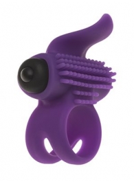 Эрекционное кольцо с подхватом мошонки и стимуляцией клитора Bullet Lastic Ring - Adrien Lastic - в Барнауле купить с доставкой