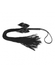 Чёрная плётка Lilly Whip Bijoux - Bijoux Indiscrets - купить с доставкой в Барнауле
