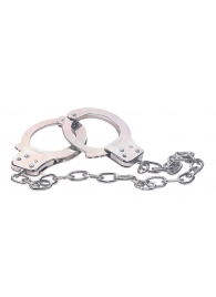 Наручники из металла с длинной цепочкой CHROME HANDCUFFS METAL HANDCUFFS W. KEY - NMC - купить с доставкой в Барнауле