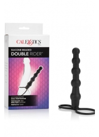 Насадка на пенис для двойного проникновения Silicone Beaded Double Rider - 14 см. - California Exotic Novelties - в Барнауле купить с доставкой