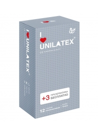 Презервативы с точками Unilatex Dotted - 12 шт. + 3 шт. в подарок - Unilatex - купить с доставкой в Барнауле