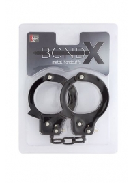 Чёрные наручники из листового металла BONDX METAL CUFFS BLACK - Dream Toys - купить с доставкой в Барнауле