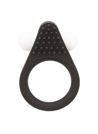 Чёрное эрекционное кольцо LIT-UP SILICONE STIMU RING 1 BLACK - Dream Toys - в Барнауле купить с доставкой