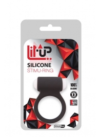 Чёрное эрекционное виброкольцо LIT-UP SILICONE STIMU RING 3 BLACK - Dream Toys - в Барнауле купить с доставкой