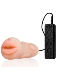 Мастурбатор-ротик с вибрацией REALSTUFF VIBRATING MASTURBATOR MOUTH - Dream Toys - в Барнауле купить с доставкой