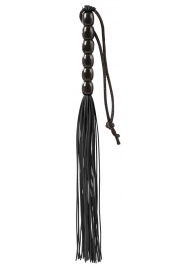 Чёрная мини-плеть из резины Rubber Mini Whip - 22 см. - Blush Novelties - купить с доставкой в Барнауле