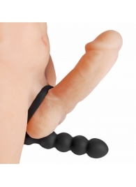 Насадка для двойного проникновения Double Fun Cock Ring with Double Penetration Vibe - XR Brands - в Барнауле купить с доставкой