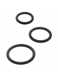 Набор из 3 чёрных эрекционных колец - ToyFa - в Барнауле купить с доставкой