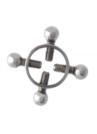 Серебристые зажимы для сосков на винтах - ToyFa - купить с доставкой в Барнауле