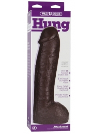 Большая насадка для трусиков Vac-U-Lock Realistic Hung - 31,7 см. - Doc Johnson - купить с доставкой в Барнауле