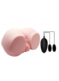 Телесный мастурбатор с двумя любовными тоннелями и вибрацией - Baile - в Барнауле купить с доставкой