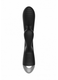 Чёрный вибратор E-Stimulation Rabbit Vibrator с электростимуляцией - 19 см. - Shots Media BV - купить с доставкой в Барнауле