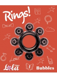 Чёрное эрекционное кольцо Rings Bubbles - Lola Games - в Барнауле купить с доставкой