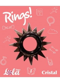 Чёрное эрекционное кольцо Rings Cristal - Lola Games - в Барнауле купить с доставкой