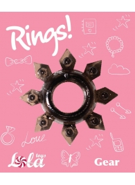 Чёрное эрекционное кольцо Rings Gear - Lola Games - в Барнауле купить с доставкой