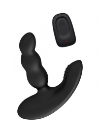 Черный силиконовый стимулятор простаты Levett Nitoc с пультом ДУ - Levett - в Барнауле купить с доставкой