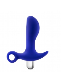 Синий стимулятор простаты с ручкой-кольцом Performance Prostimulator 02 - Blush Novelties - в Барнауле купить с доставкой