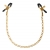 Чёрные с золотом зажимы на соски Gold Chain Nipple Clamps - Pipedream - купить с доставкой в Барнауле