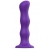 Фиолетовая насадка Strap-On-Me Dildo Geisha Balls size XL - Strap-on-me - купить с доставкой в Барнауле