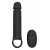 Черная насадка-удлинитель с вибрацией Vibrating Extender With Remote - Dream Toys - в Барнауле купить с доставкой