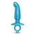 Голубая анальная пробка для массажа простаты Hither Silicone Prostate Plug - 14,3 см. - b-Vibe - в Барнауле купить с доставкой