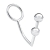Кольцо на пенис с анальным стимулятором Two Bead Stainless Steel Anal Hook   Cock Ring - BlueLine - в Барнауле купить с доставкой