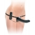 Черный страпон с вагинальной пробкой Deluxe Vibrating Penetrix Strap-On - 19 см. - Pipedream - купить с доставкой в Барнауле