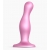 Розовая насадка Strap-On-Me Dildo Plug Curvy size M - Strap-on-me - купить с доставкой в Барнауле