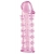 Гелевая розовая насадка на фаллос с шипами - 12 см. - Toyfa Basic - в Барнауле купить с доставкой