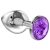 Малая серебристая анальная пробка Diamond Purple Sparkle Small с фиолетовым кристаллом - 7 см. - Lola Games - купить с доставкой в Барнауле