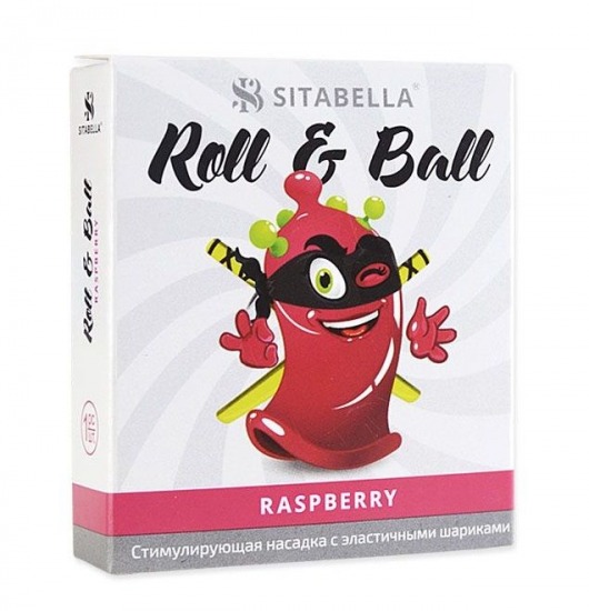 Стимулирующий презерватив-насадка Roll   Ball Raspberry - Sitabella - купить с доставкой в Барнауле