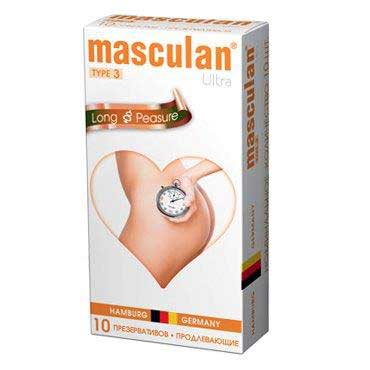 Розовые презервативы Masculan Ultra Long Pleasure с колечками, пупырышками и продлевающим эффектом - 10 шт. - Masculan - купить с доставкой в Барнауле