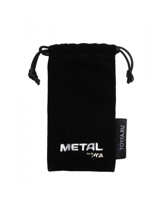 Серебристая коническая анальная пробка с красным кристаллом - 8 см. - ToyFa - купить с доставкой в Барнауле