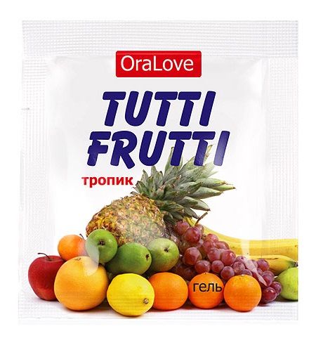 Пробник гель-смазки Tutti-frutti со вкусом тропических фруктов - 4 гр. - Биоритм - купить с доставкой в Барнауле