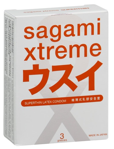 Ультратонкие презервативы Sagami Xtreme SUPERTHIN - 3 шт. - Sagami - купить с доставкой в Барнауле