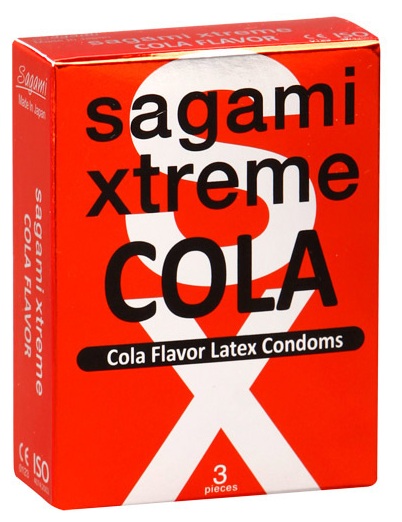 Ароматизированные презервативы Sagami Xtreme COLA - 3 шт. - Sagami - купить с доставкой в Барнауле