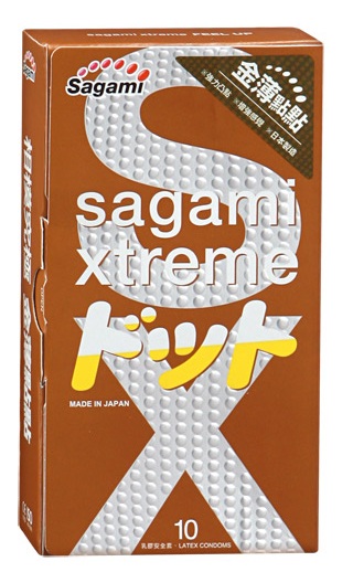 Презервативы Sagami Xtreme FEEL UP с точечной текстурой и линиями прилегания - 10 шт. - Sagami - купить с доставкой в Барнауле