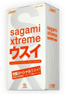 Ультратонкие презервативы Sagami Xtreme SUPERTHIN - 15 шт. - Sagami - купить с доставкой в Барнауле