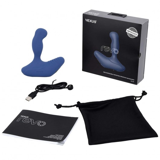 Синий вибромассажер простаты NEXUS REVO 2.0 с вращающейся головкой - Nexus Range - в Барнауле купить с доставкой